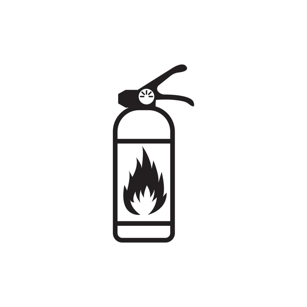 ícone do extintor de incêndio. design de logotipo de ilustração vetorial. vetor