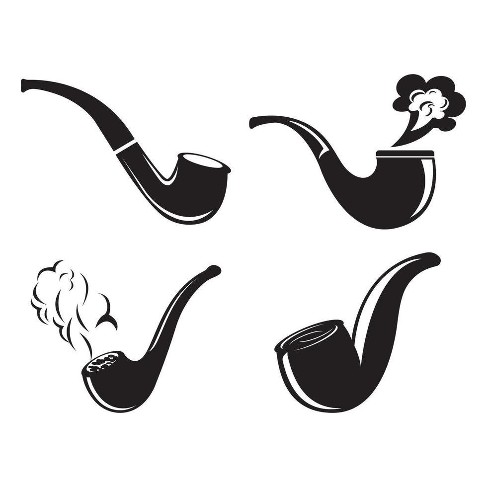 design de vetor de logotipo de ícone de cachimbo