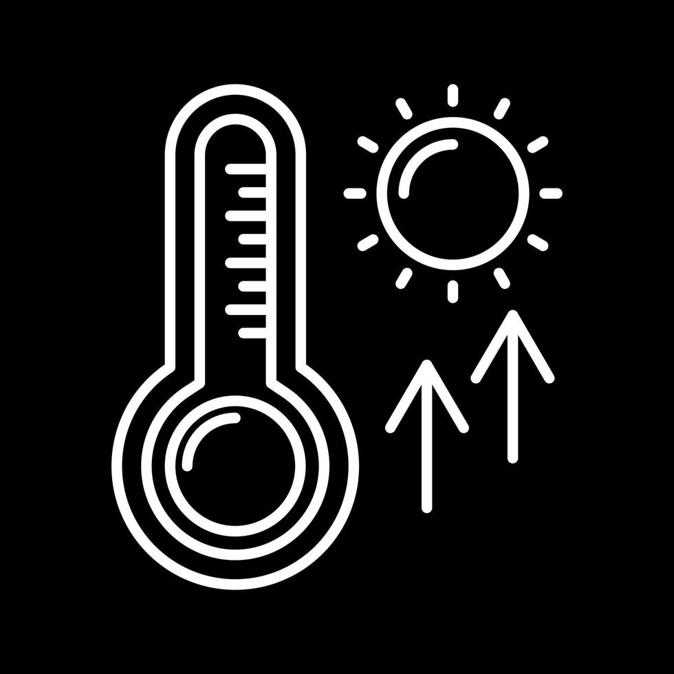 ícone de vetor de altas temperaturas