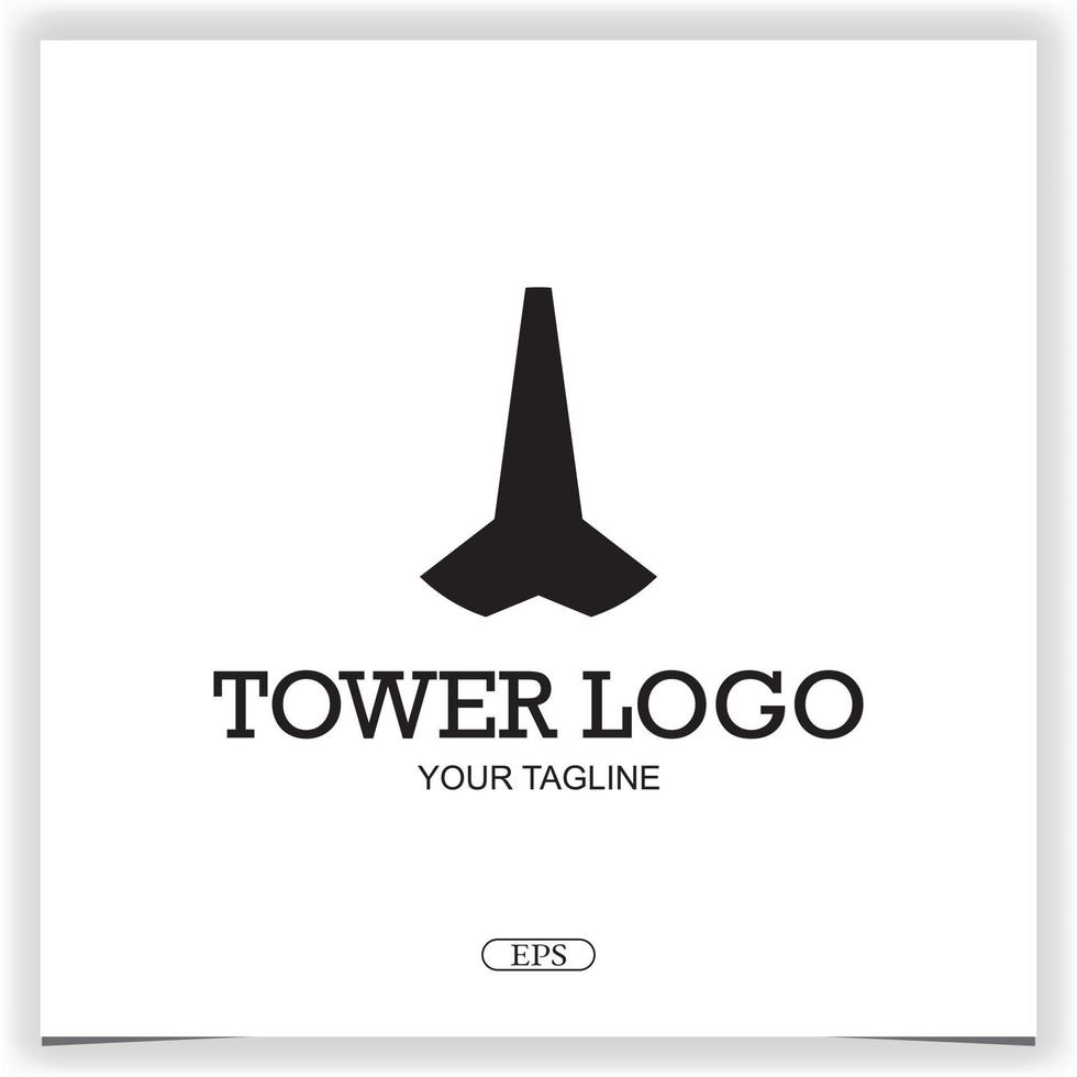 vetor de modelo elegante premium de logotipo de torre simples eps 10