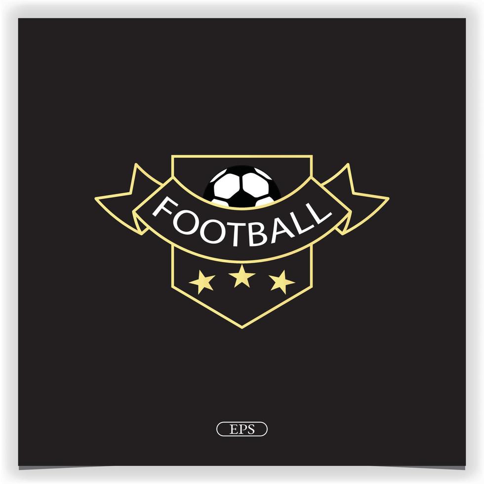 logotipo de futebol de ouro de luxo vetor de modelo elegante premium eps 10