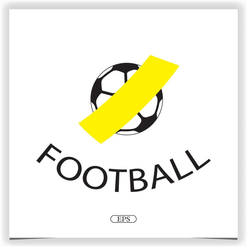 vetor de modelo elegante premium de logotipo de futebol eps 10