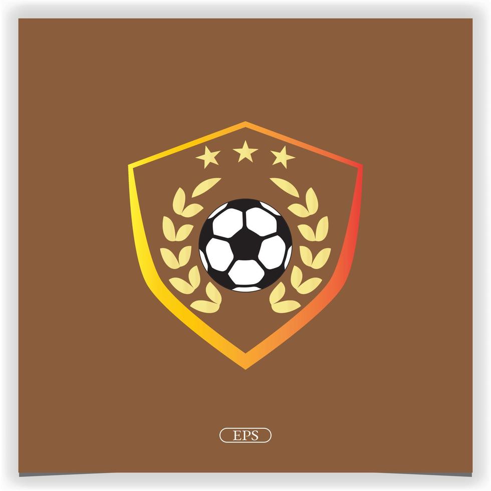 vetor de modelo elegante premium de logotipo de futebol eps 10