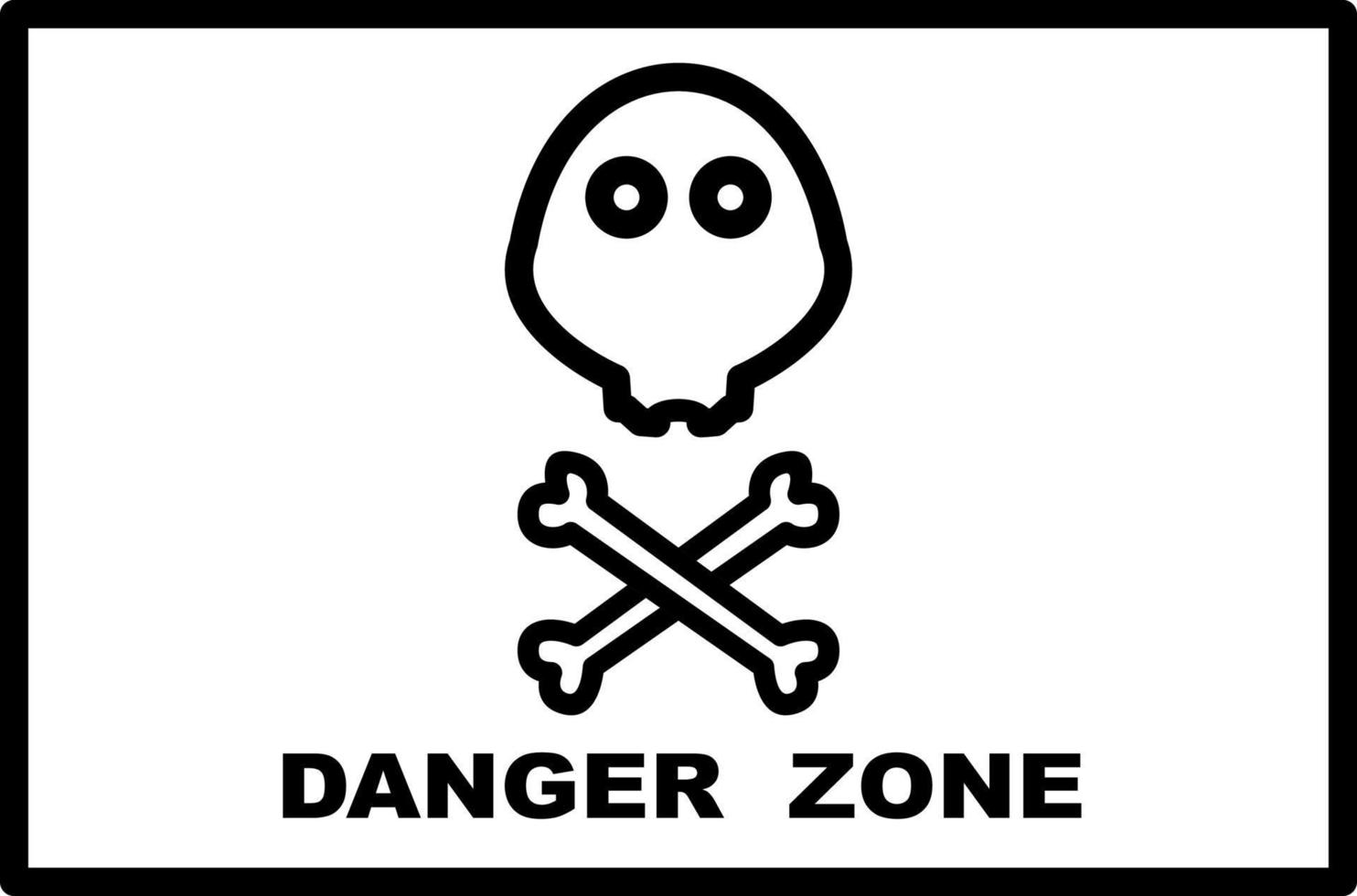 ícone de linha de zona de perigo vetor