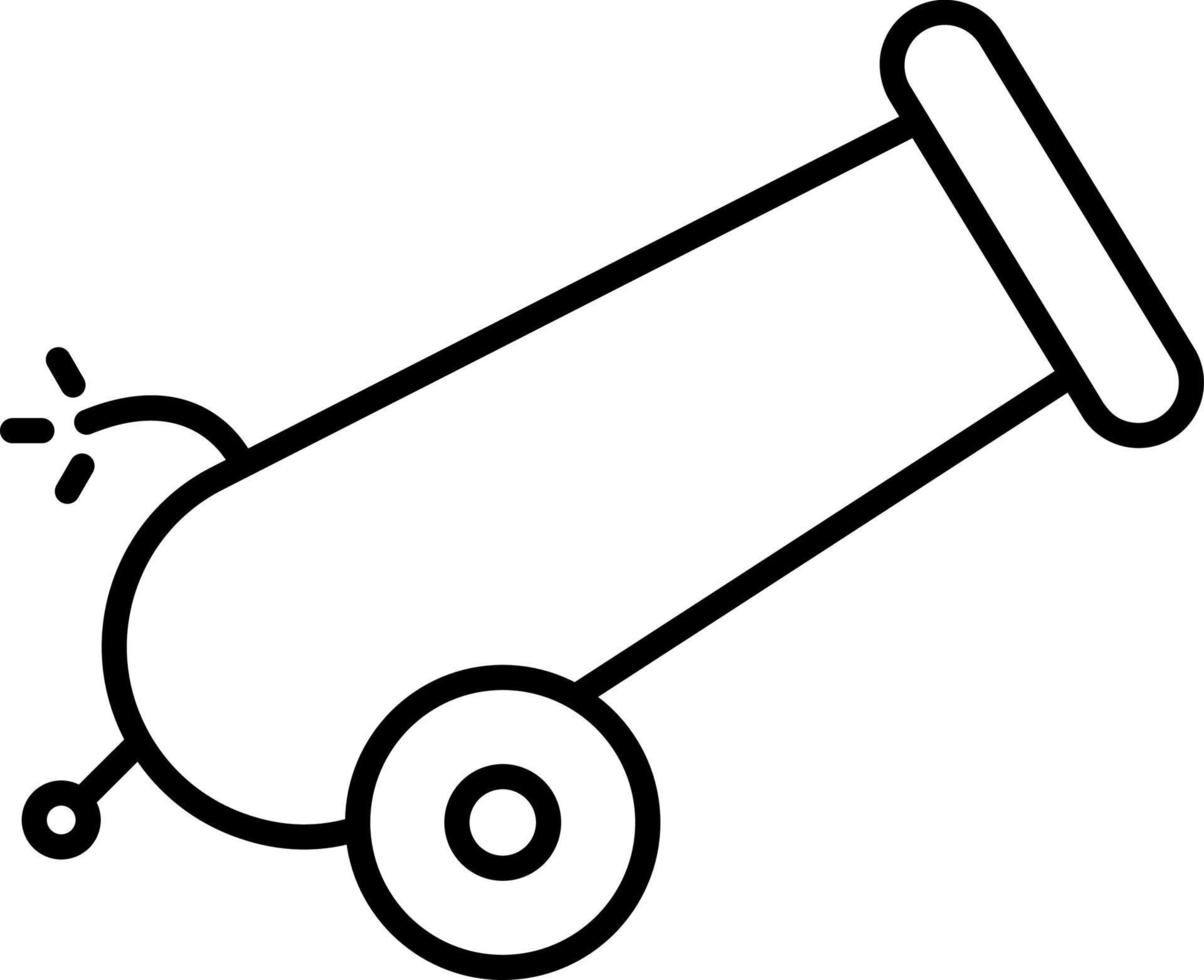ícone de linha de canhão vetor