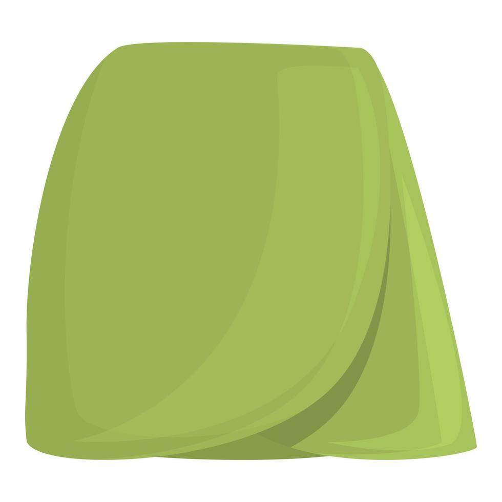 vetor de desenho de ícone de saia têxtil verde. vestuário feminino