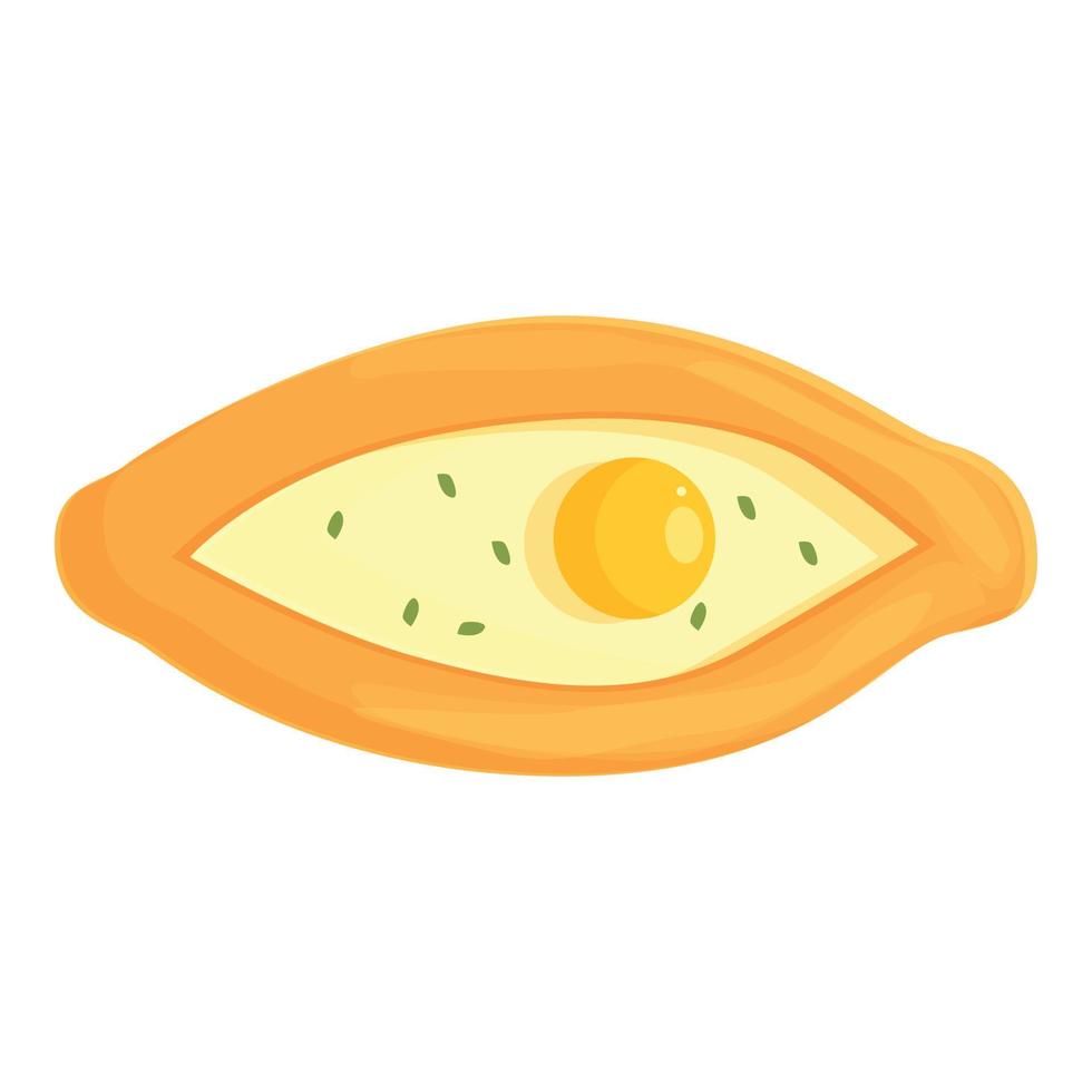 vetor georgiano dos desenhos animados do ícone khachapuri. cozinha de pão