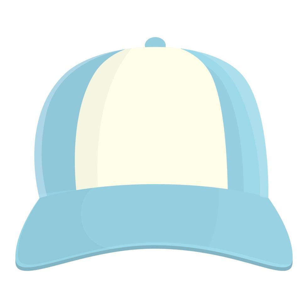vetor de desenho de ícone de chapéu branco azul. boné de beisebol