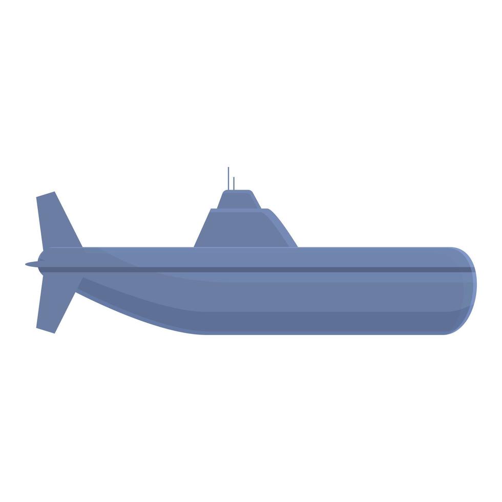 vetor de desenhos animados do ícone do submarino do exército. navio militar
