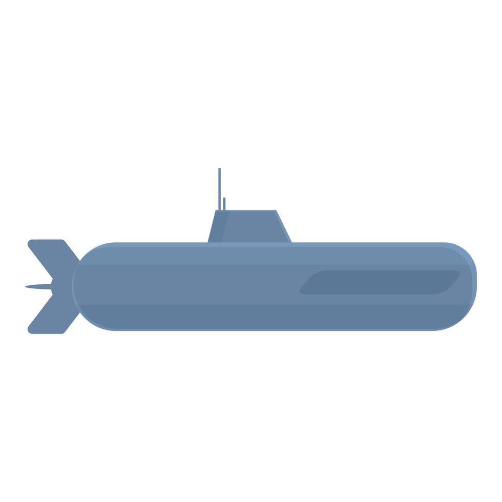 vetor de desenhos animados do ícone submarino. navio militar