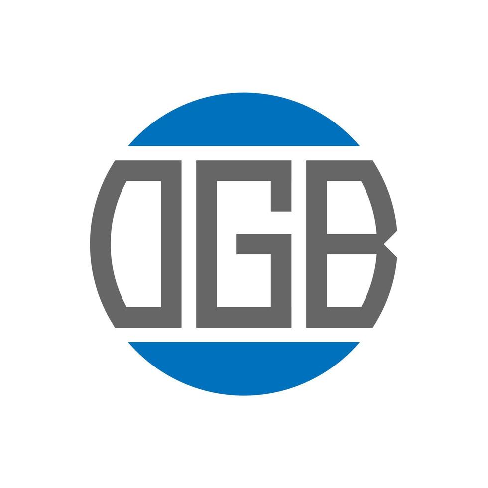 design de logotipo de carta ogb em fundo branco. conceito de logotipo de círculo de iniciais criativas ogb. design de letras ogb. vetor