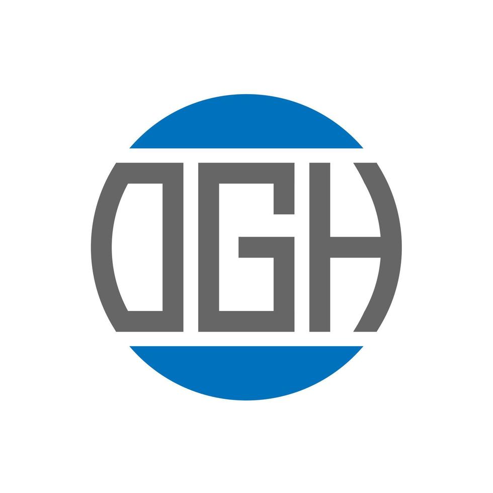 design de logotipo de carta ogh em fundo branco. ogh conceito de logotipo de círculo de iniciais criativas. ogh design de letras. vetor
