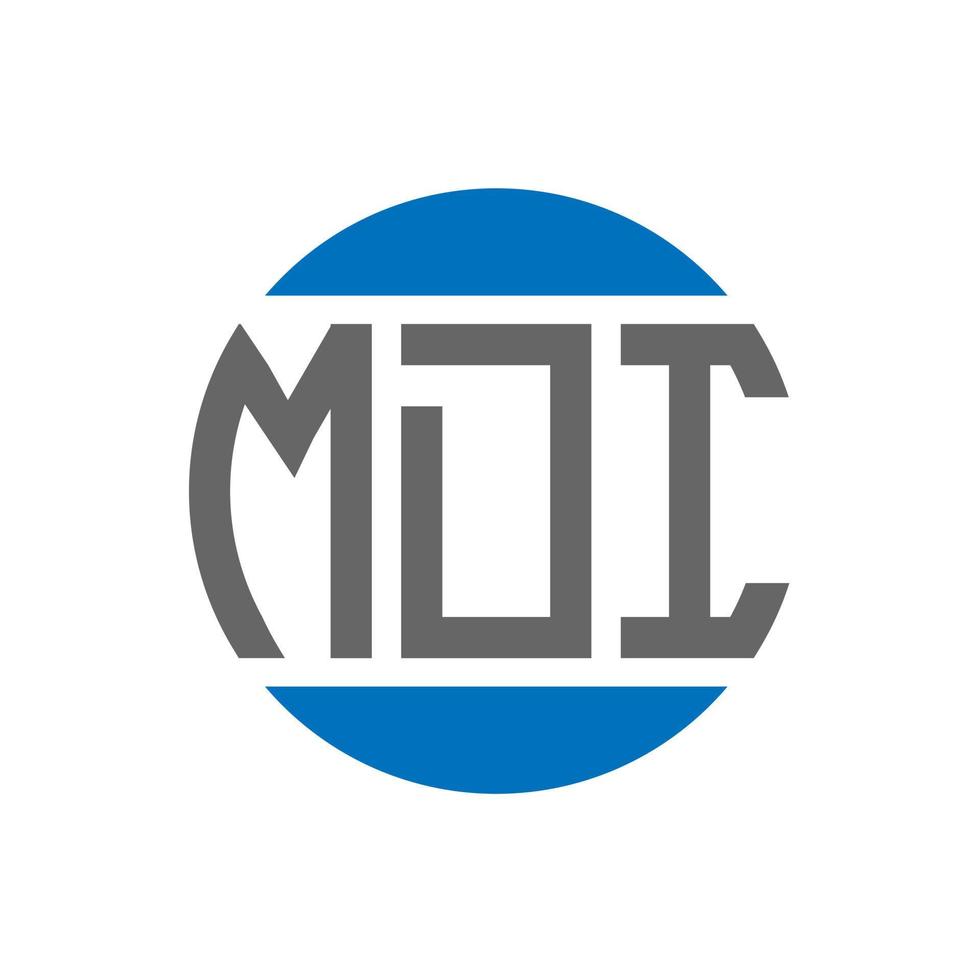 design de logotipo de carta MDI em fundo branco. conceito de logotipo de círculo de iniciais criativas mdi. design de letras mdi. vetor