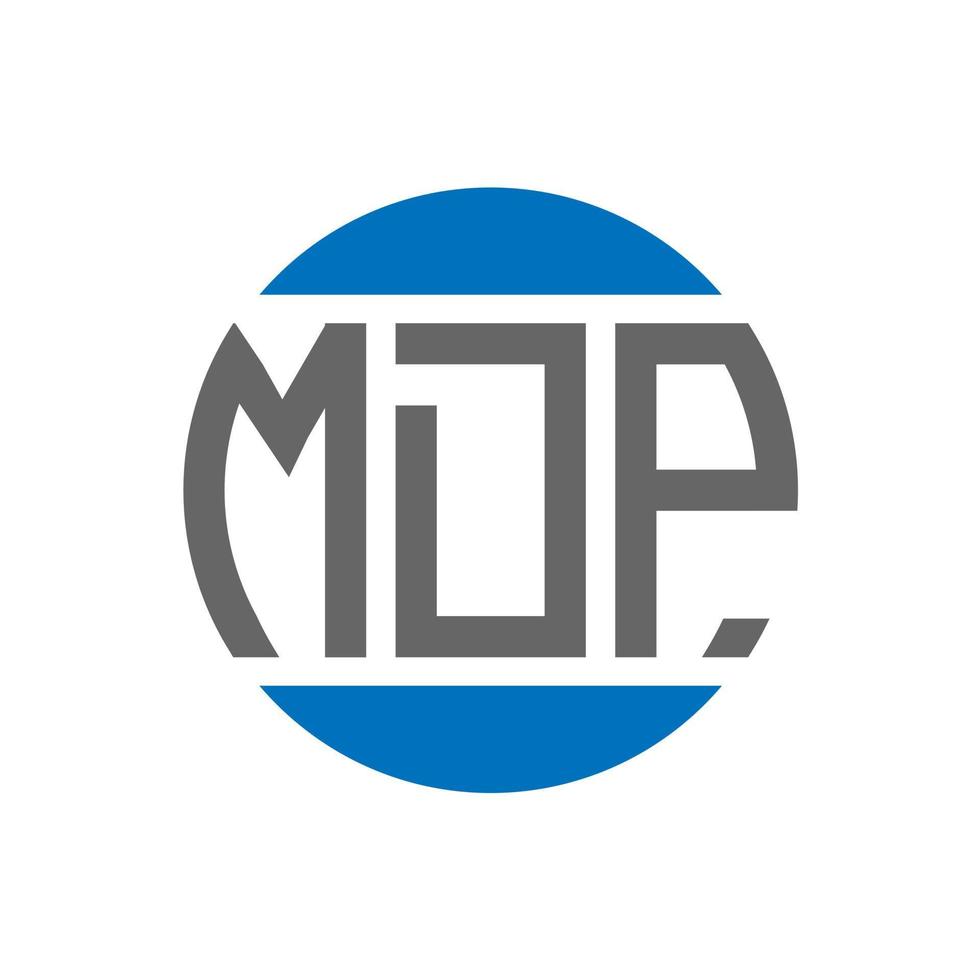 design de logotipo de carta mdp em fundo branco. conceito de logotipo de círculo de iniciais criativas mdp. design de letras mdp. vetor