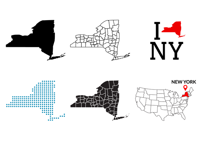 Vetor do mapa de Nova York