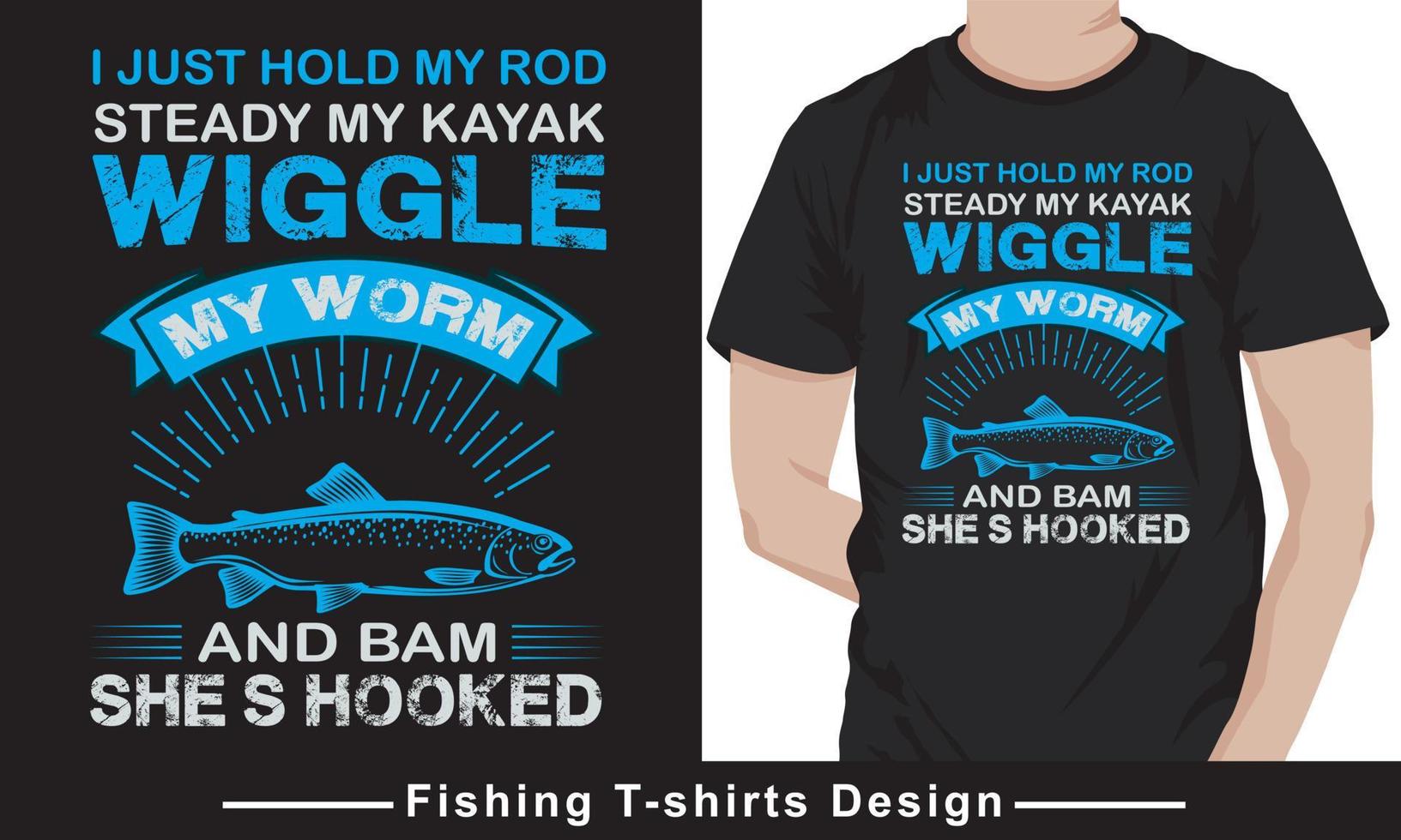 vetor de tipografia de pesca vetor de design de camiseta profissional