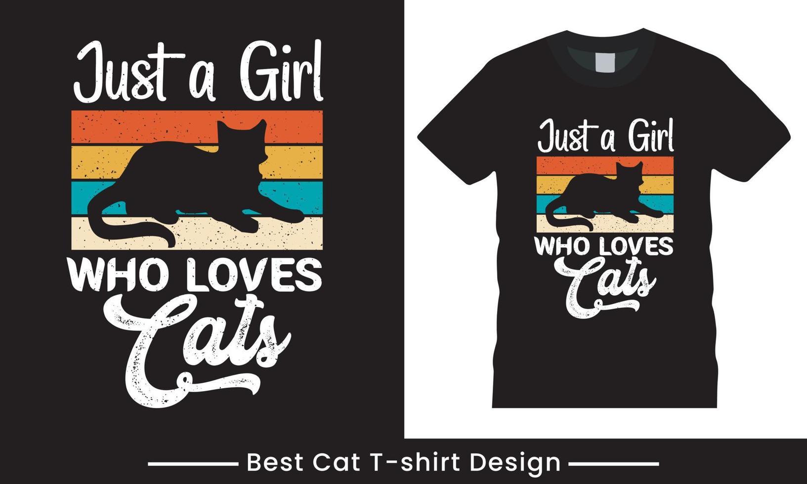 vetor de tipografia de gato design de camiseta vintage retrô com vetor e elementos pro vetor