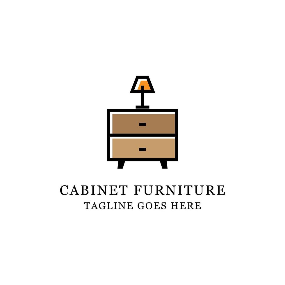 design de logotipo de madeira de armário de móveis de interior, é bom para sua empresa de negócios ou corporativo vetor