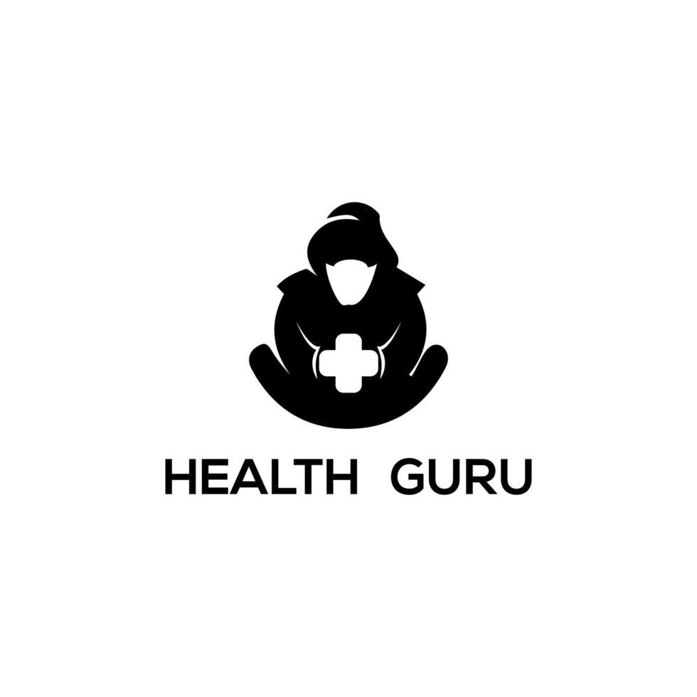 a ilustração vetorial do logotipo do guru da saúde pode ser usada para sua marca registrada, identidade de marca ou marca comercial vetor