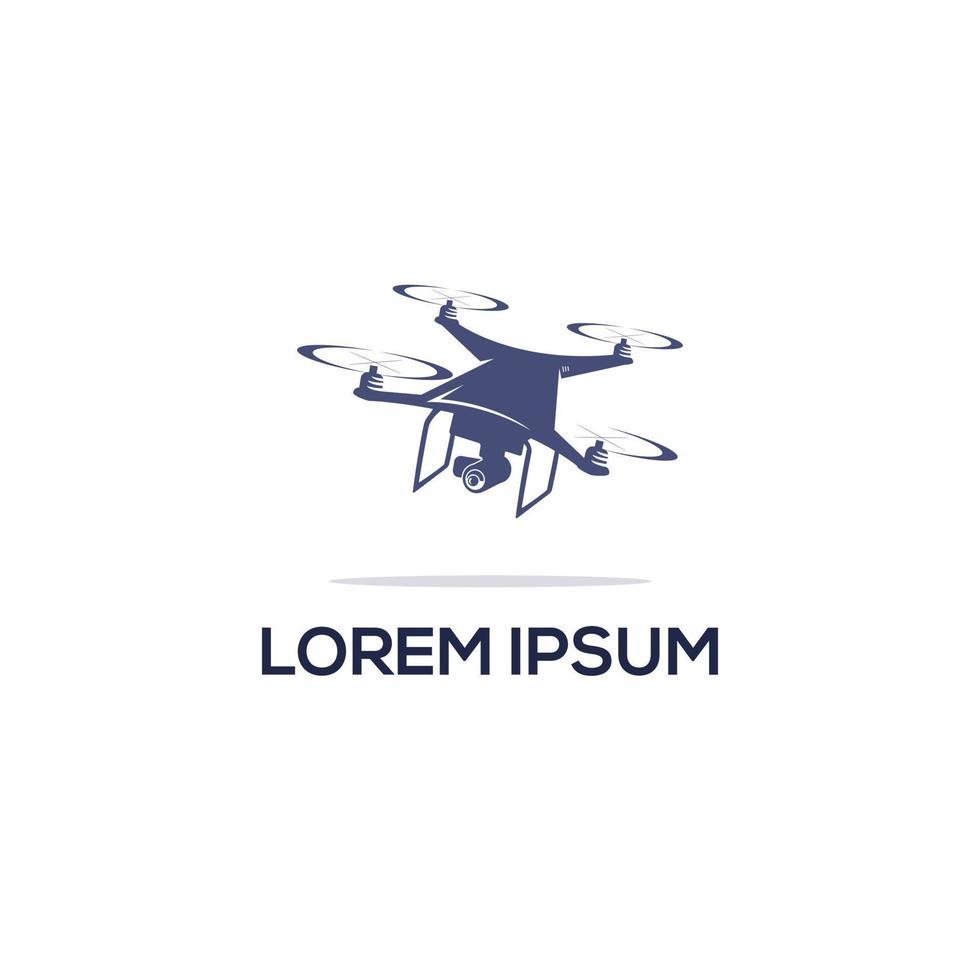 modelo de logotipo de veículo aéreo, inspiração de logotipo de drone, conjunto de ícones de drone fly vetor