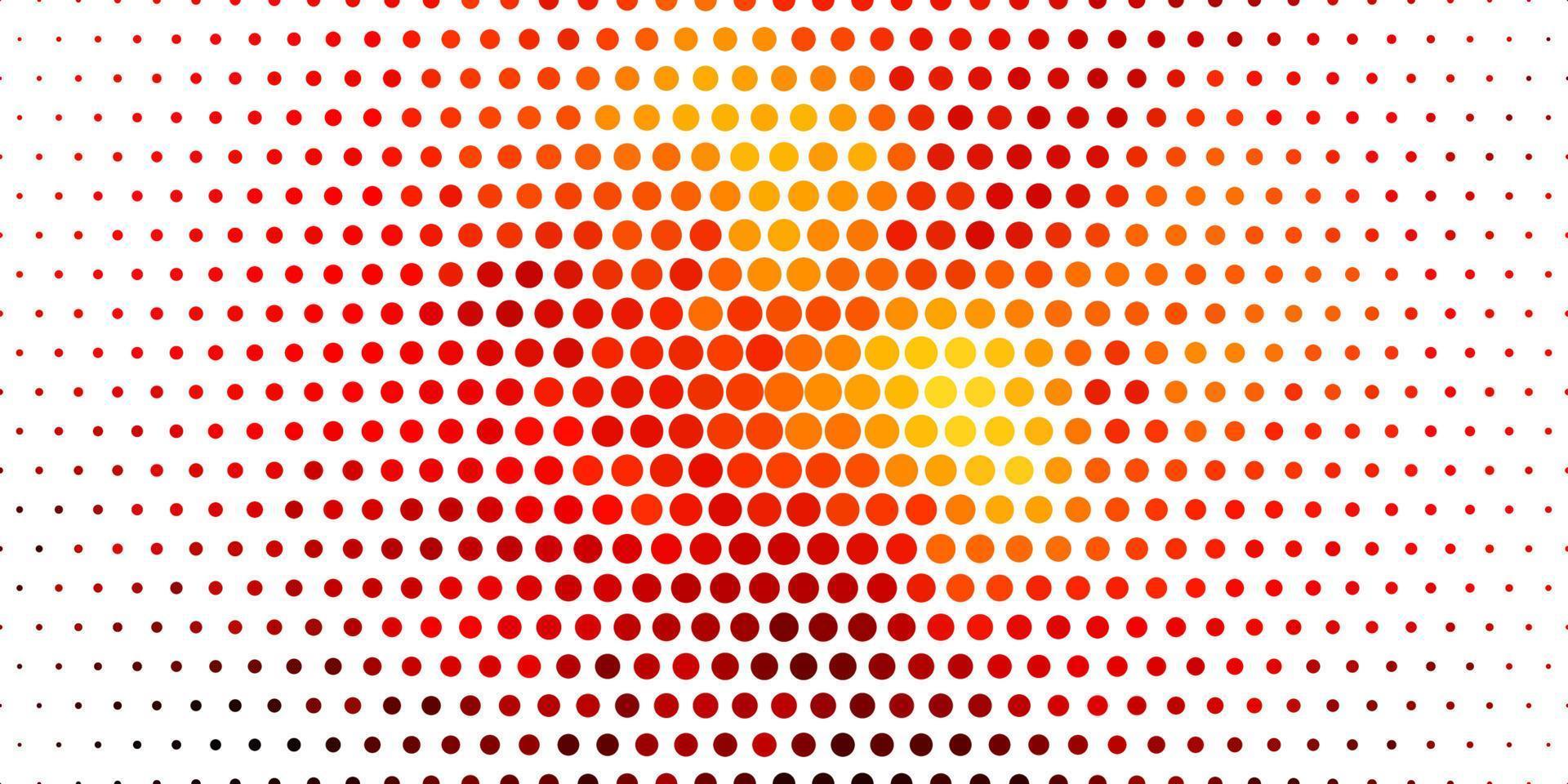 pano de fundo vector laranja claro com círculos.