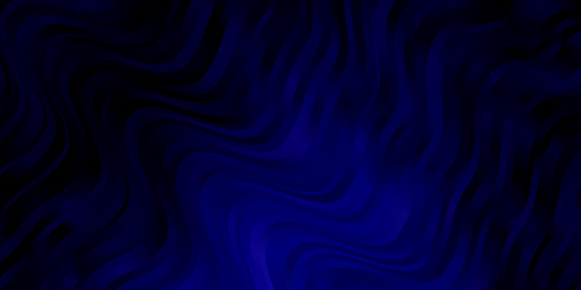 pano de fundo vector azul escuro com curvas.