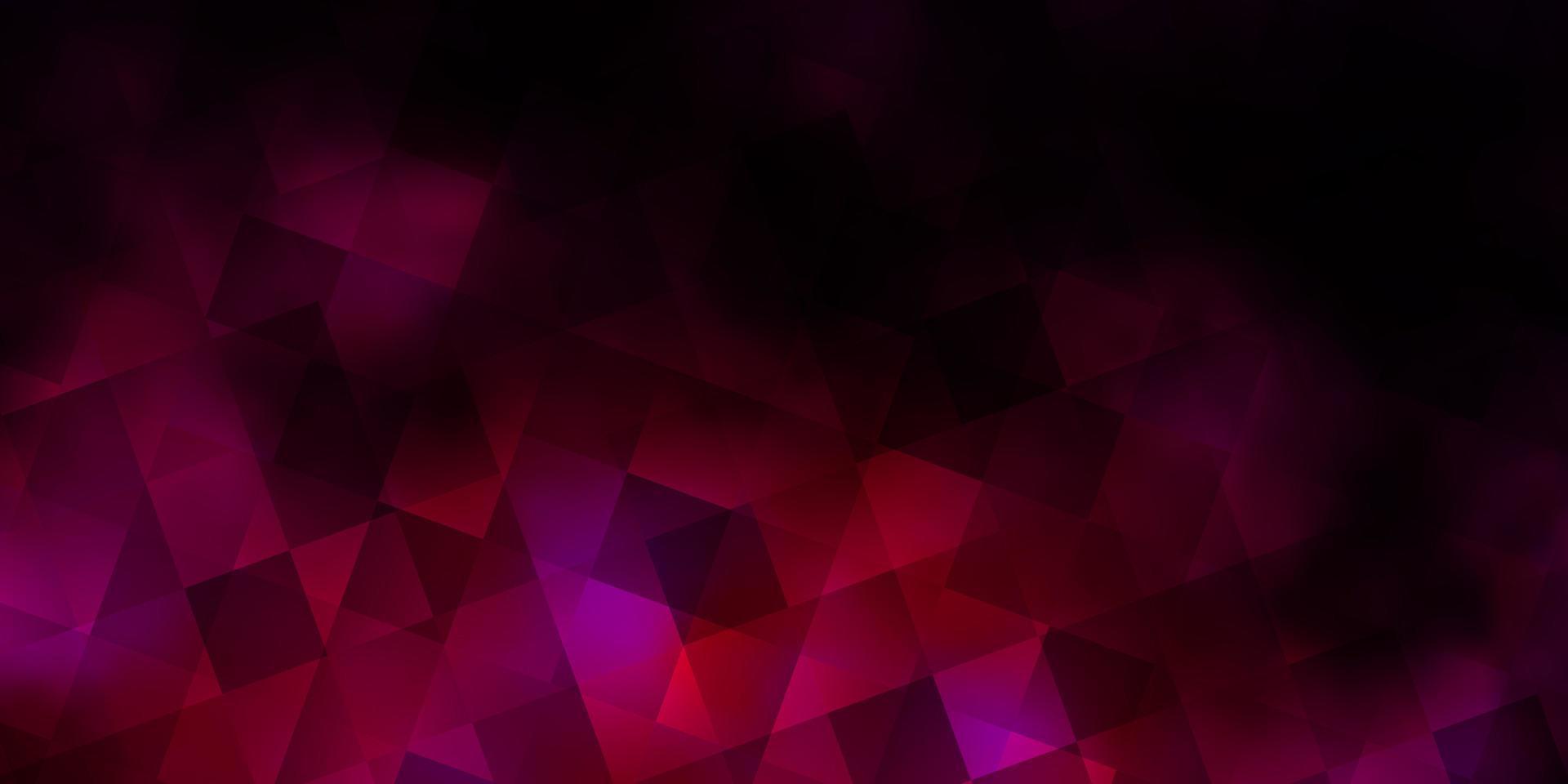 padrão de vetor rosa escuro com estilo poligonal com cubos.