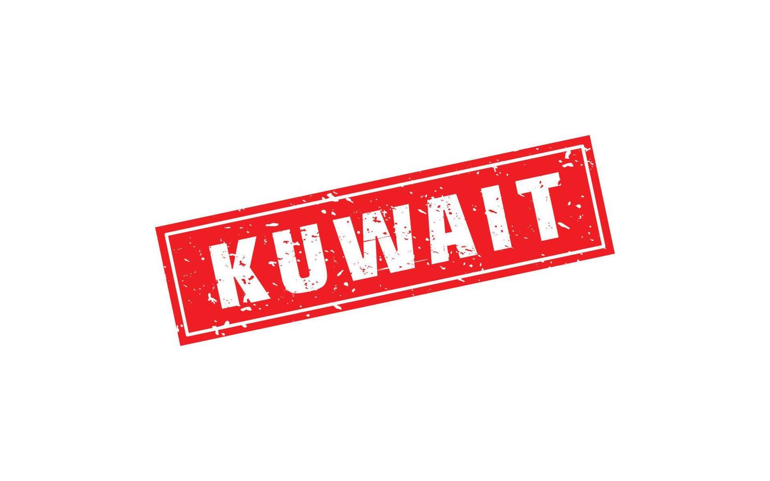 borracha de carimbo do kuwait com estilo grunge em fundo branco vetor