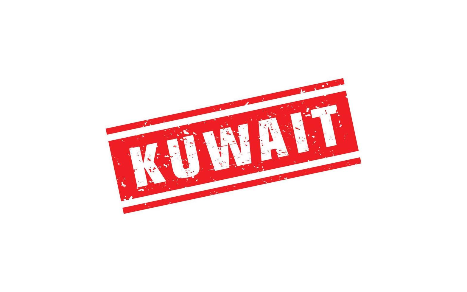 borracha de carimbo do kuwait com estilo grunge em fundo branco vetor