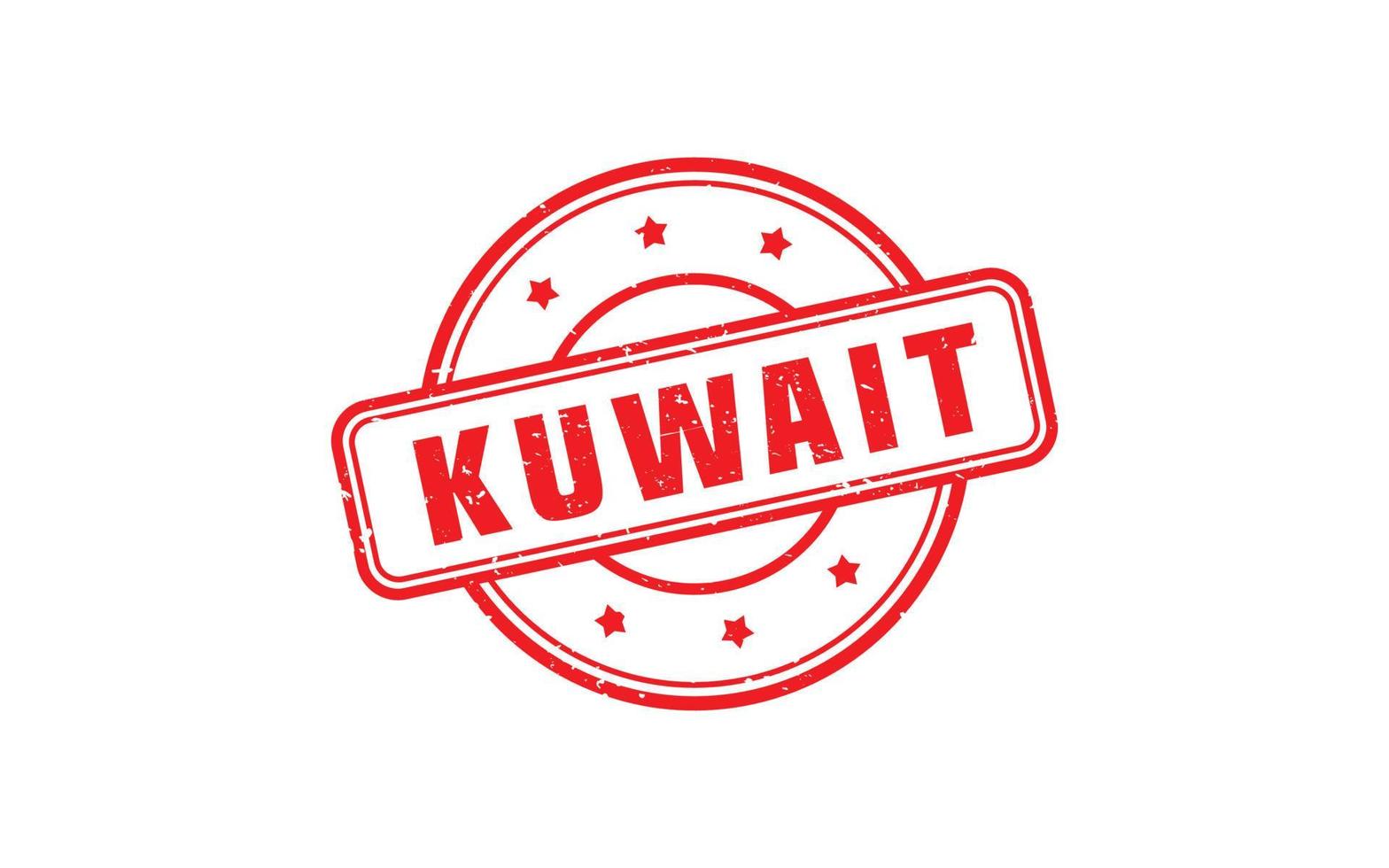 borracha de carimbo do kuwait com estilo grunge em fundo branco vetor