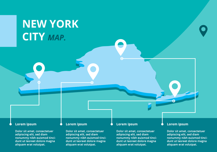 Infografia do mapa de Nova York vetor