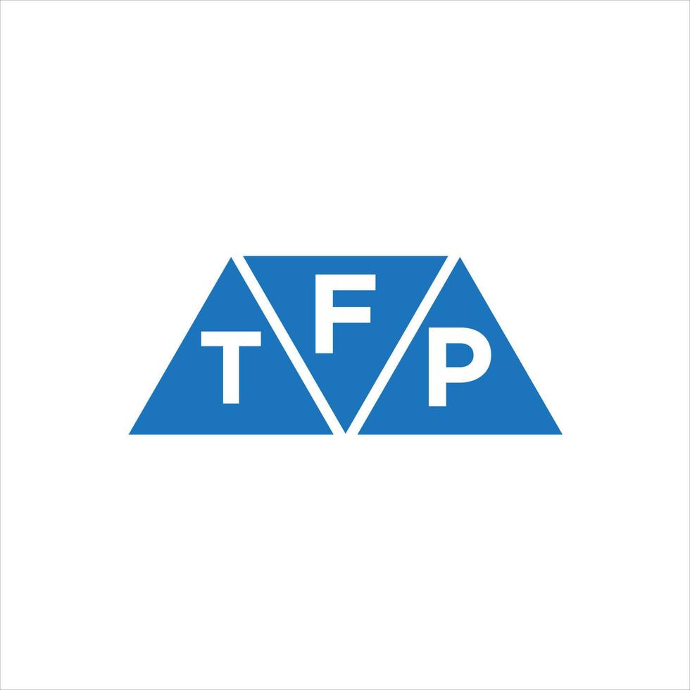 design de logotipo de forma de triângulo ftp em fundo branco. conceito de logotipo de carta de iniciais criativas ftp. vetor