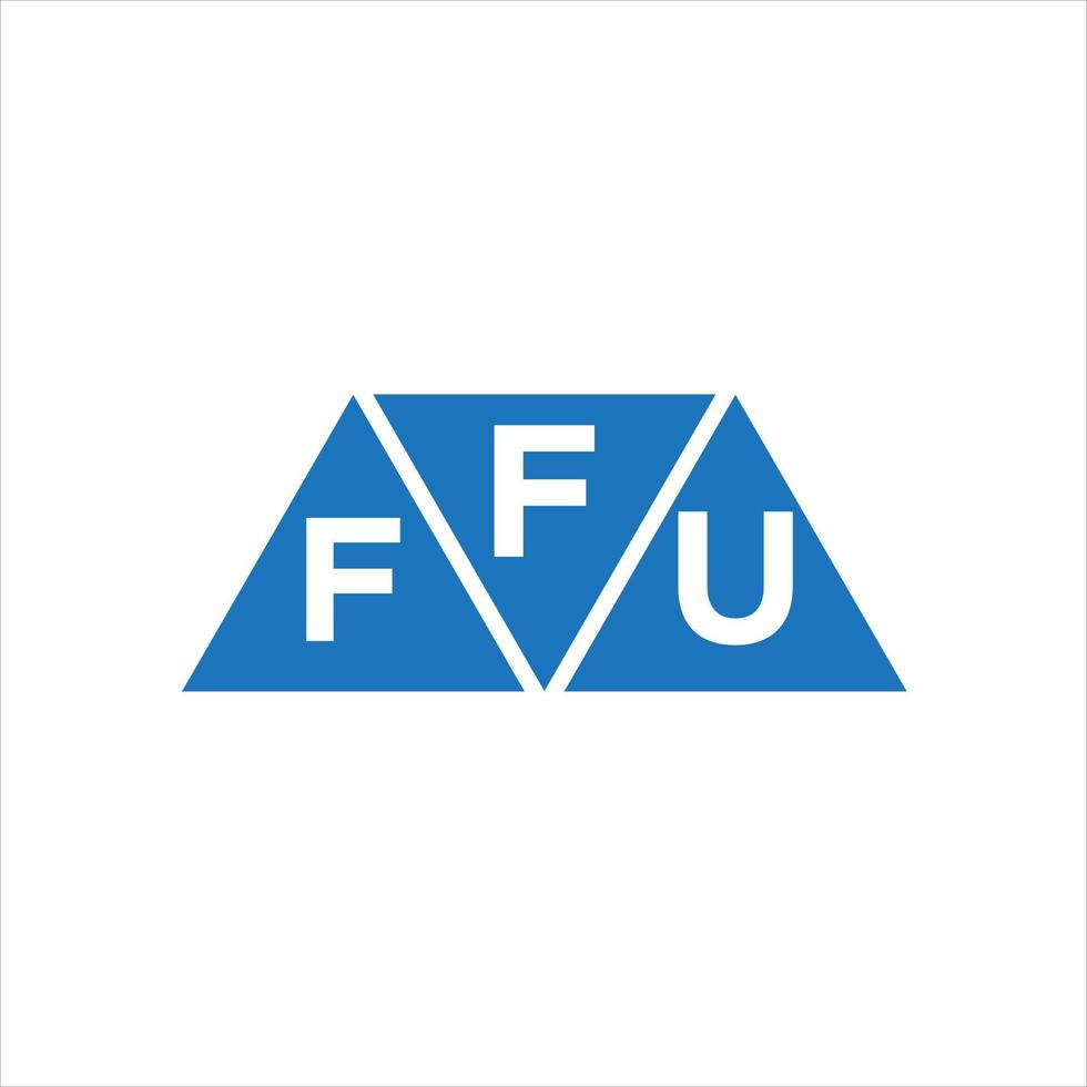 design de logotipo de forma de triângulo ffu em fundo branco. ffu conceito criativo do logotipo da letra inicial. vetor