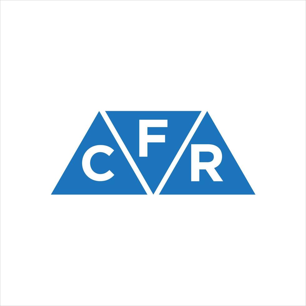 design de logotipo de forma de triângulo fcr em fundo branco. conceito criativo do logotipo da carta inicial fcr. vetor