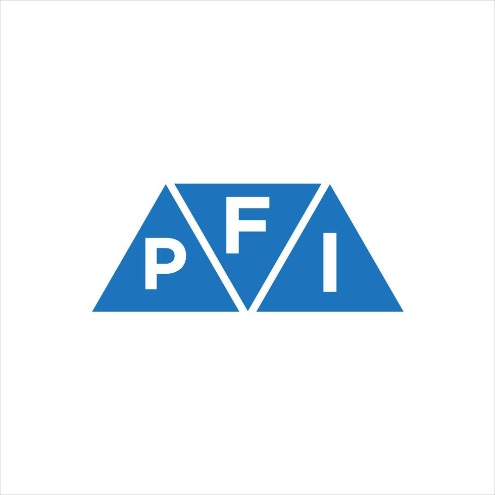 design de logotipo de forma de triângulo fpi em fundo branco. conceito de logotipo de letra de iniciais criativas fpi. vetor