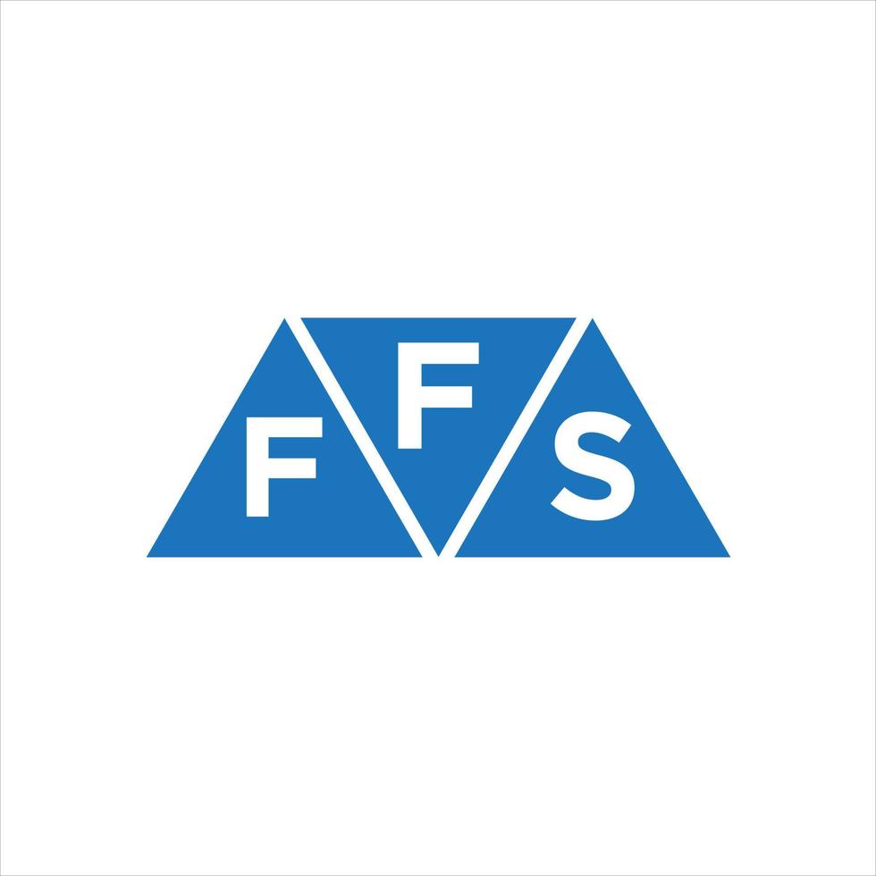 design de logotipo de forma de triângulo ffs em fundo branco. conceito criativo do logotipo da carta inicial ffs. vetor
