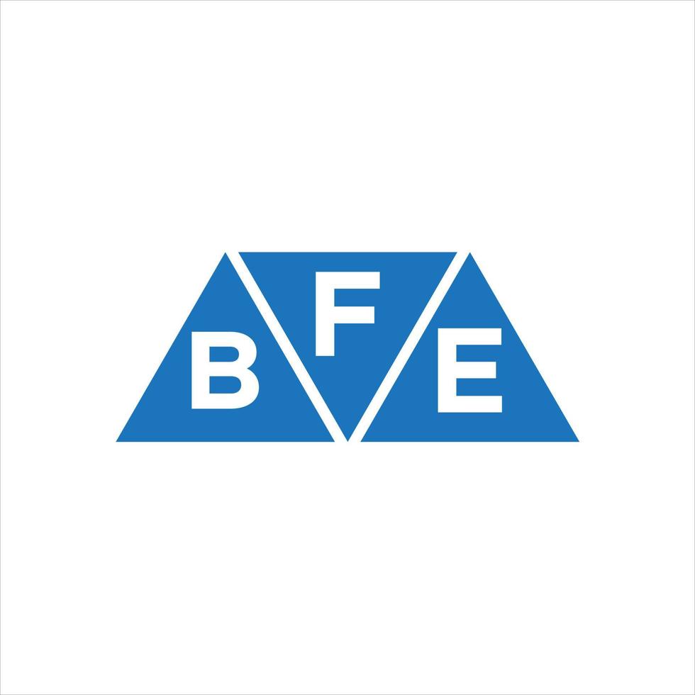 design de logotipo de forma de triângulo fbe em fundo branco. fbe conceito criativo do logotipo da carta inicial. vetor