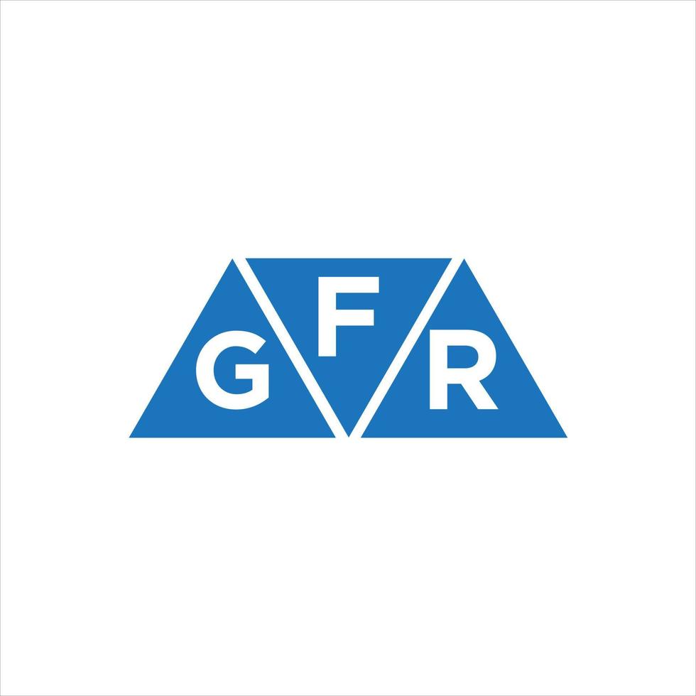 design de logotipo de forma de triângulo fgr em fundo branco. fgr conceito criativo do logotipo da carta inicial. vetor