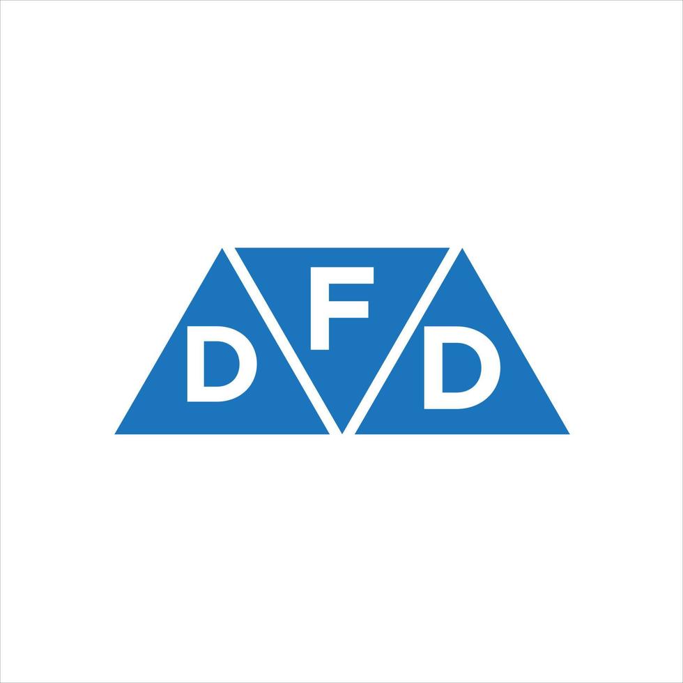 design de logotipo de forma de triângulo fdd em fundo branco. conceito criativo do logotipo da carta inicial fdd. vetor