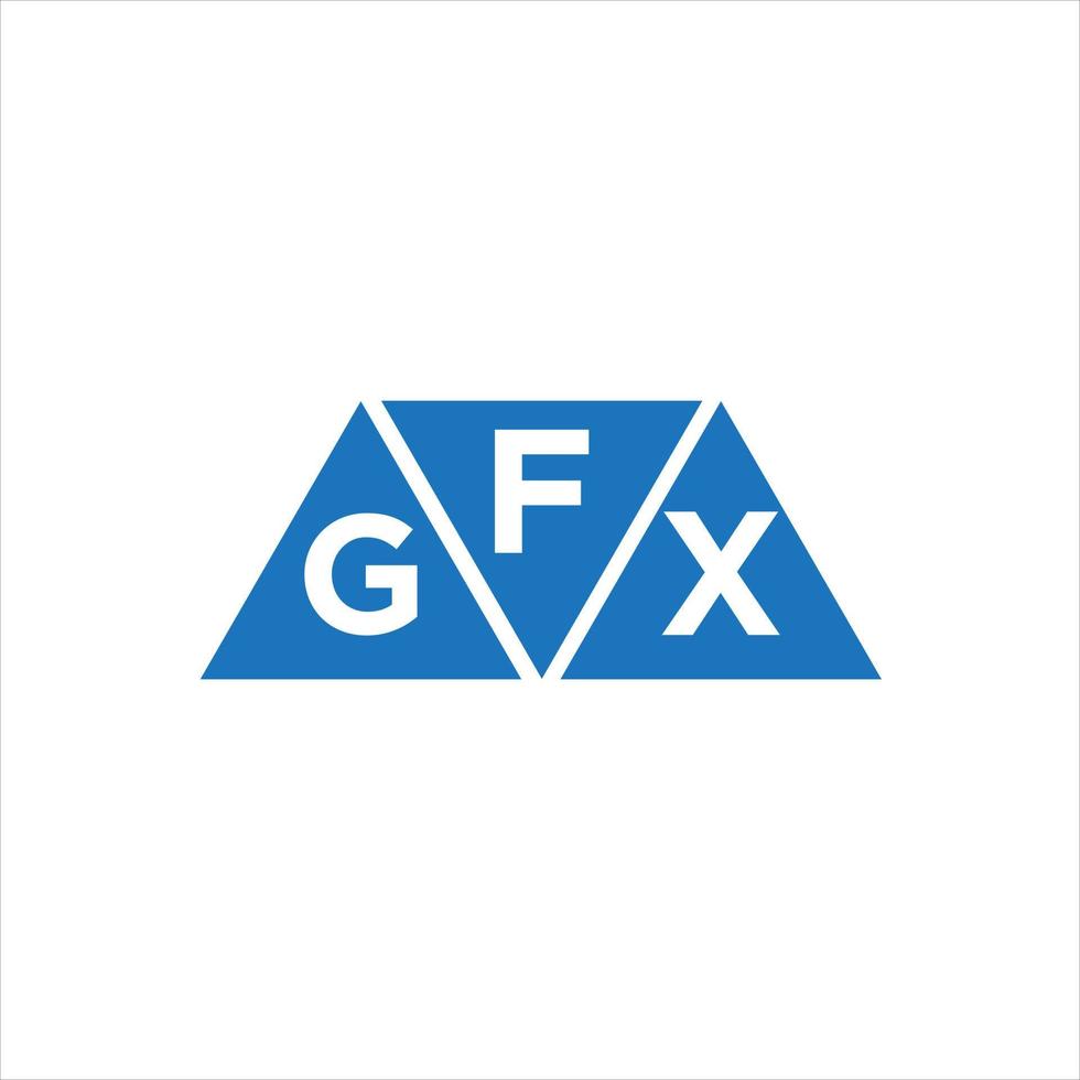 design de logotipo de forma de triângulo fgx em fundo branco. conceito criativo do logotipo da carta inicial fgx. vetor