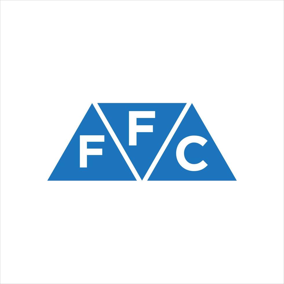 design de logotipo de forma de triângulo ffc em fundo branco. conceito criativo do logotipo da carta inicial ffc. vetor