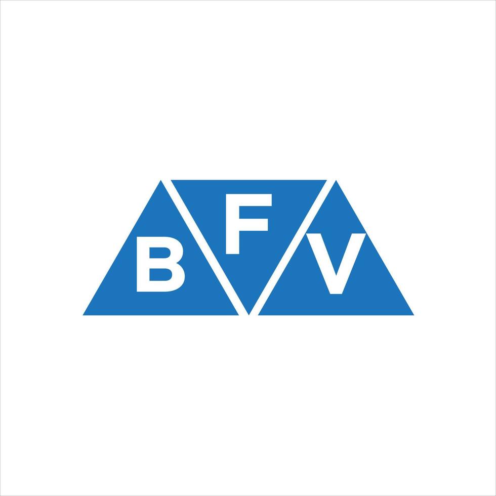 design de logotipo de forma de triângulo fbv em fundo branco. fbv letras iniciais criativas logotipo concept.fbv design de logotipo de forma de triângulo em fundo branco. fbv conceito criativo do logotipo da carta inicial. vetor