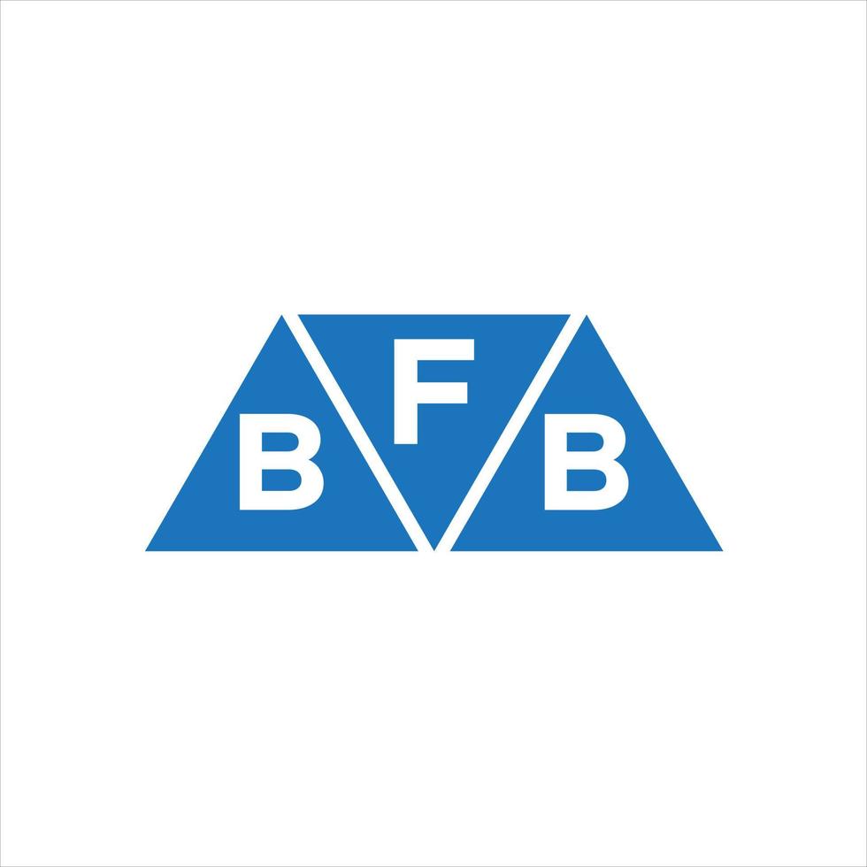 design de logotipo de forma de triângulo fbb em fundo branco. conceito de logotipo de carta de iniciais criativas fbb. vetor