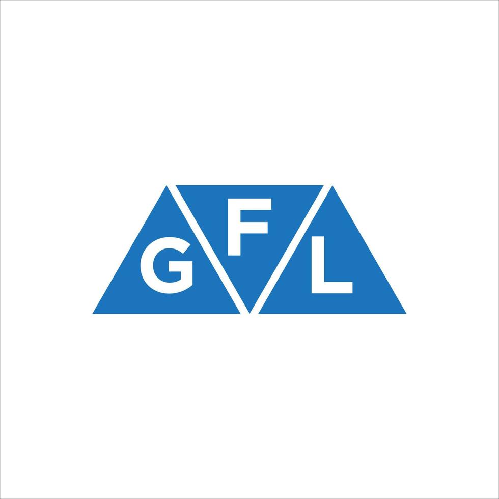 design de logotipo de forma de triângulo fgl em fundo branco. fgl iniciais criativas letra logotipo concept.fgl projeto do logotipo da forma do triângulo no fundo branco. conceito criativo do logotipo da carta inicial fgl. vetor