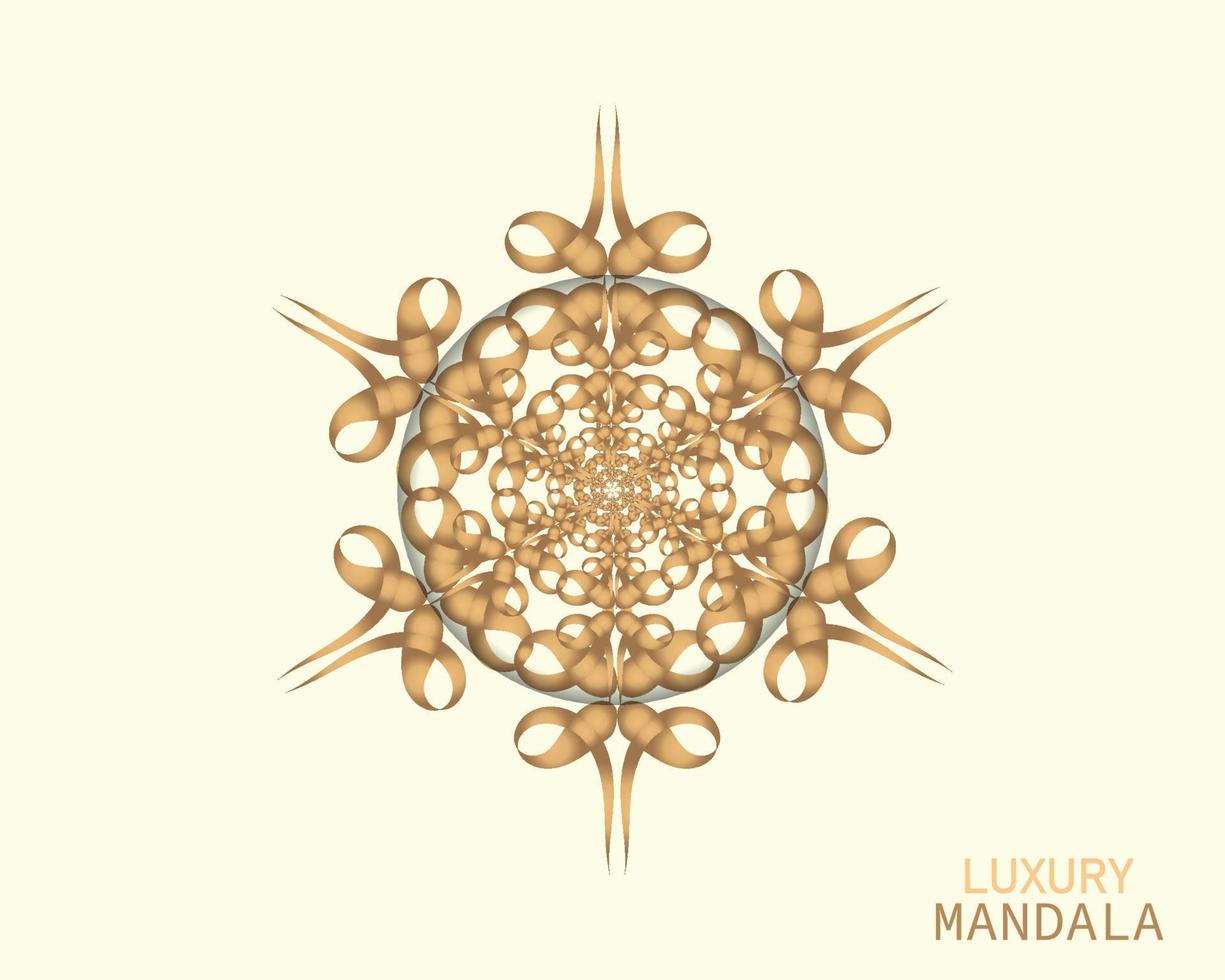 logotipo de luxo em forma de flor para boutique. logotipo de ouro, flor. sinal geométrico simples. ícones, negócios, convites. islâmico, árabe, indiano. retrô. forma criativa. mandala de luxo. vetor