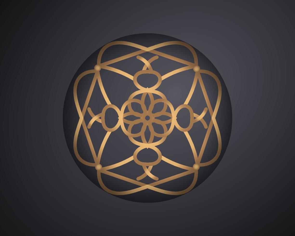 mandala de luxo abstrata redonda. design de modelo de logotipo. ilustração vetorial vetor