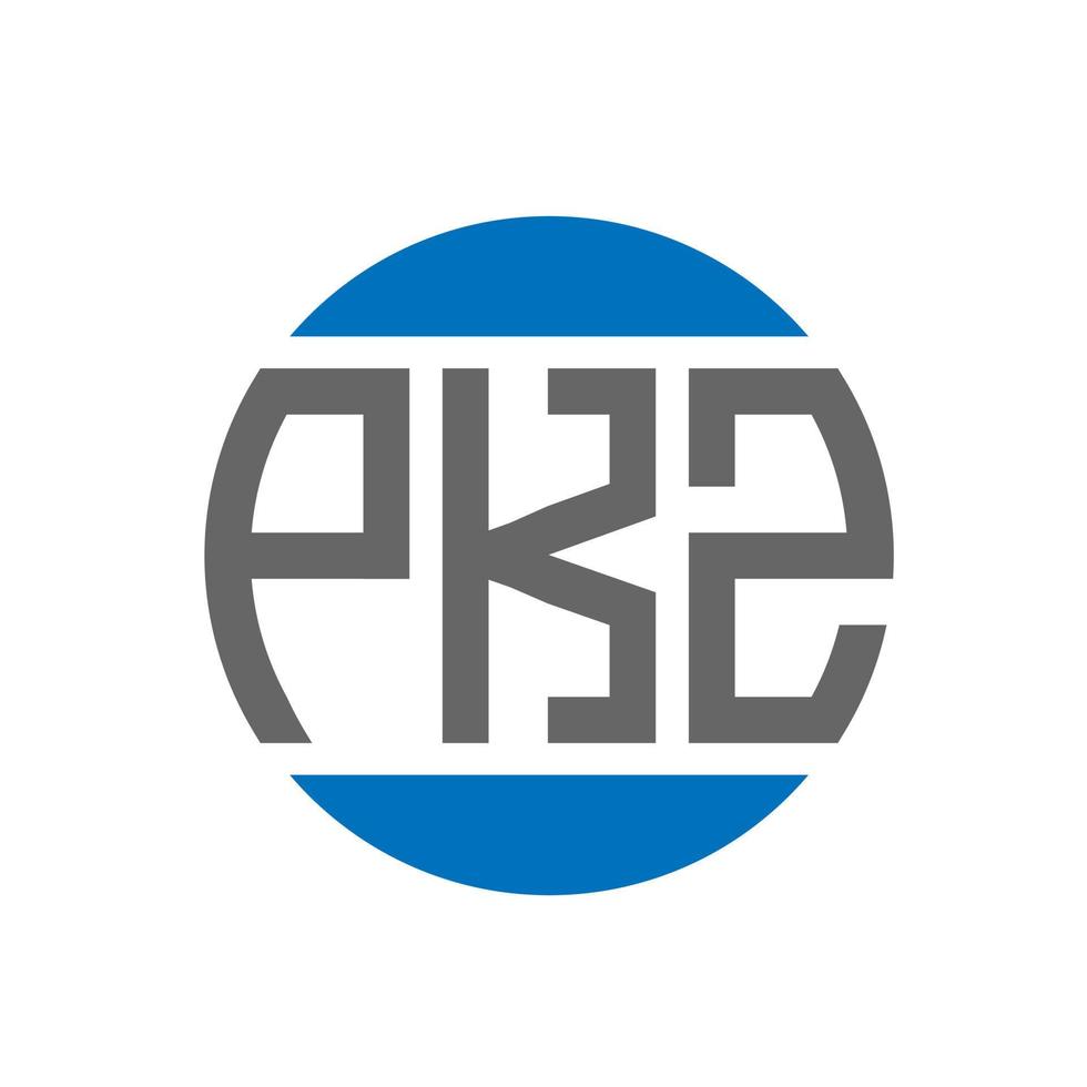 design de logotipo de carta pkz em fundo branco. conceito de logotipo de círculo de iniciais criativas pkz. design de letras pkz. vetor