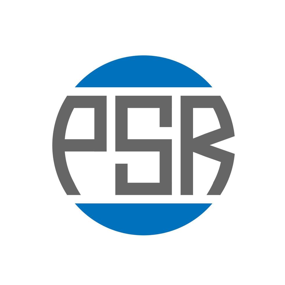 design de logotipo de carta psr em fundo branco. conceito de logotipo de círculo de iniciais criativas psr. design de letras psr. vetor