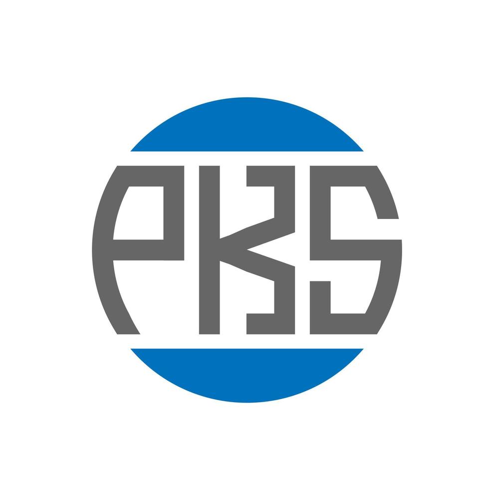 design de logotipo de carta pks em fundo branco. conceito de logotipo de círculo de iniciais criativas pks. design de letras pks. vetor