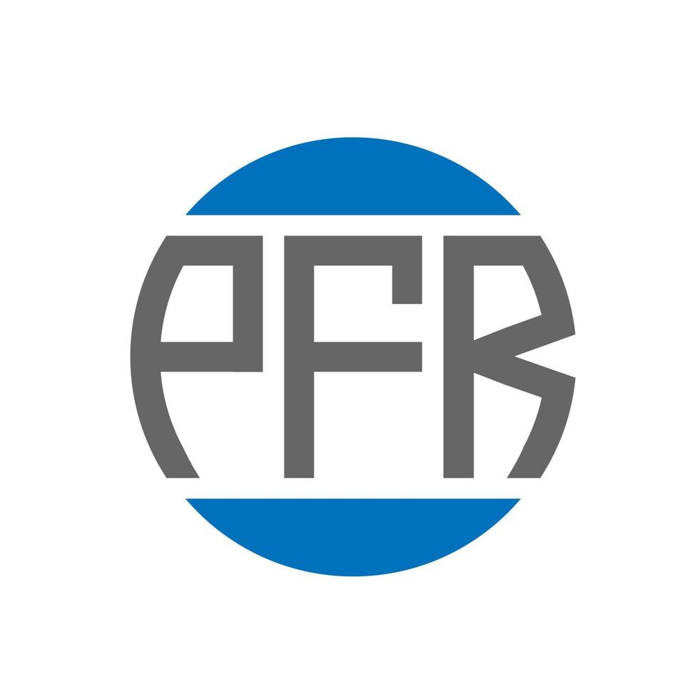 design de logotipo de carta pfr em fundo branco. conceito de logotipo de círculo de iniciais criativas pfr. design de letras pfr. vetor